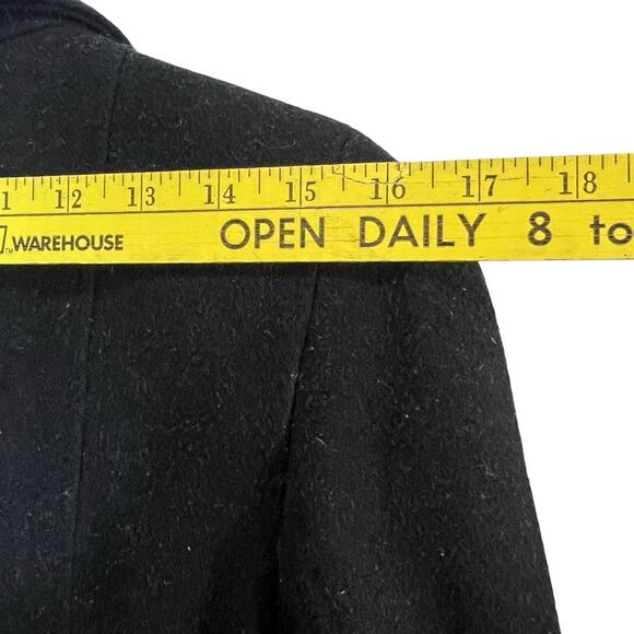 Old Navy Black Pea Coat Women’s Size Medium Cotton Wool Blend Winter Snow Cold - Picture 4 of 9